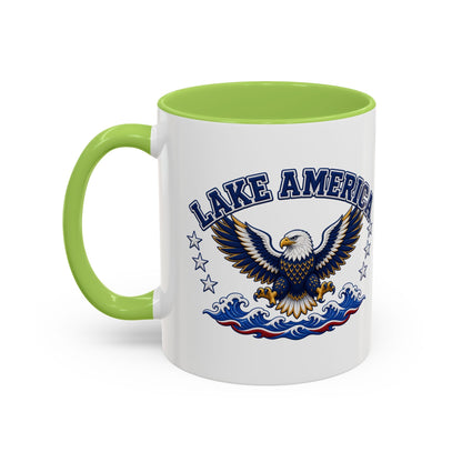 Lake America Eagle Coffee Mug – Patriotic 11/15oz Accent Mug