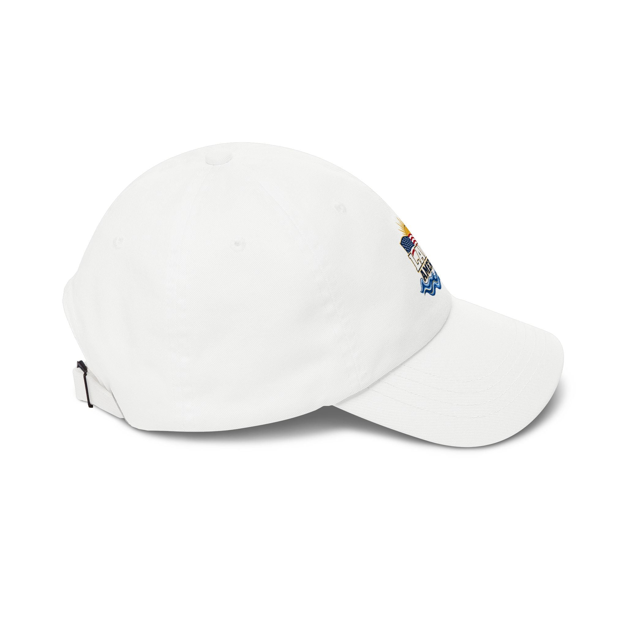 Lake America Dad Cap — Embroidered Sunset & Waves Baseball Hat