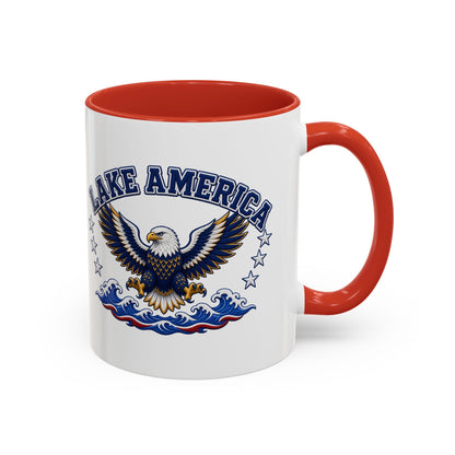 Lake America Eagle Coffee Mug – Patriotic 11/15oz Accent Mug