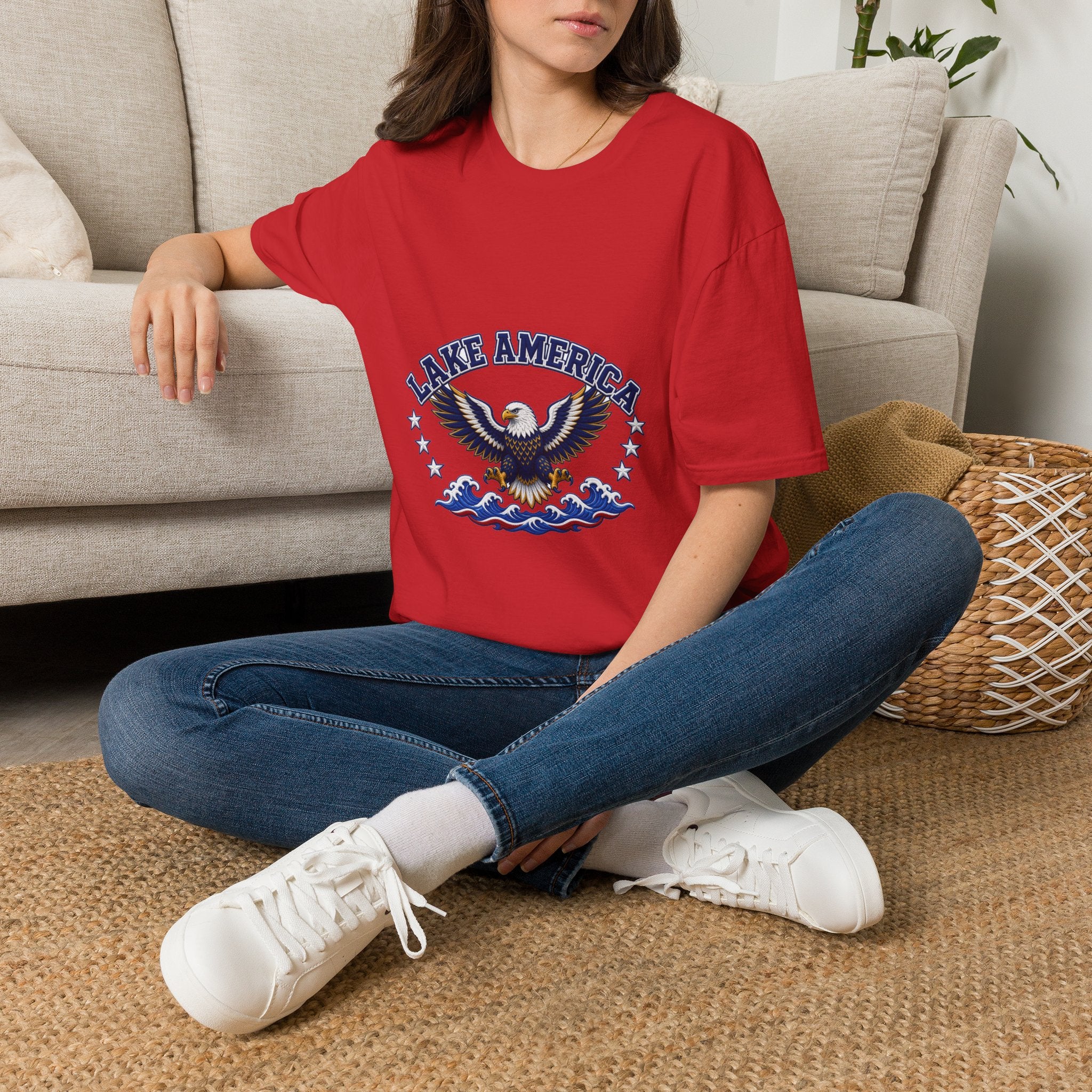 Lake America Eagle T-Shirt — Patriotic Graphic Tee