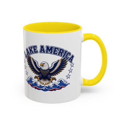Lake America Eagle Coffee Mug – Patriotic 11/15oz Accent Mug