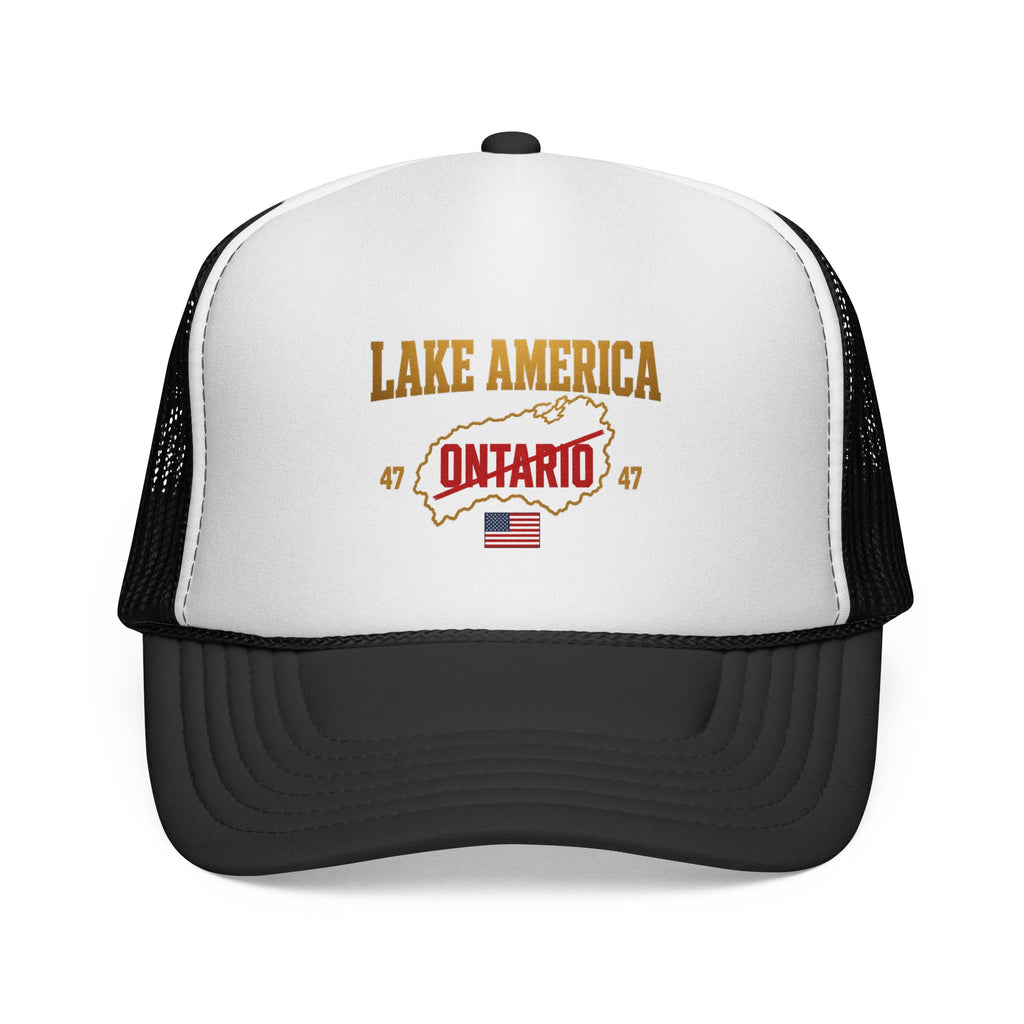 Lake America Ontario Trucker Cap – Vintage USA Flag Snapback Hat