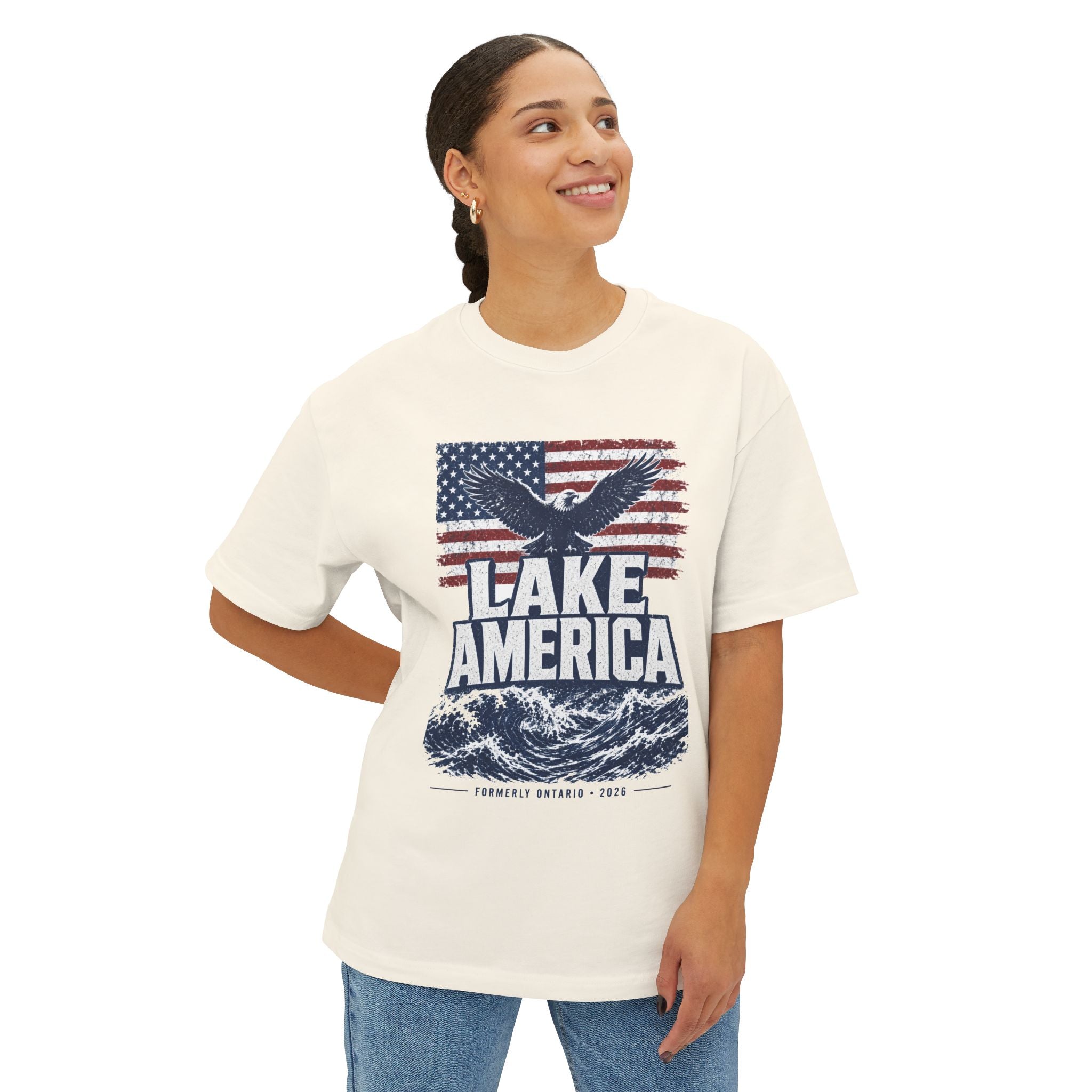 Lake America Tee — Patriotic Eagle Flag Graphic T-Shirt