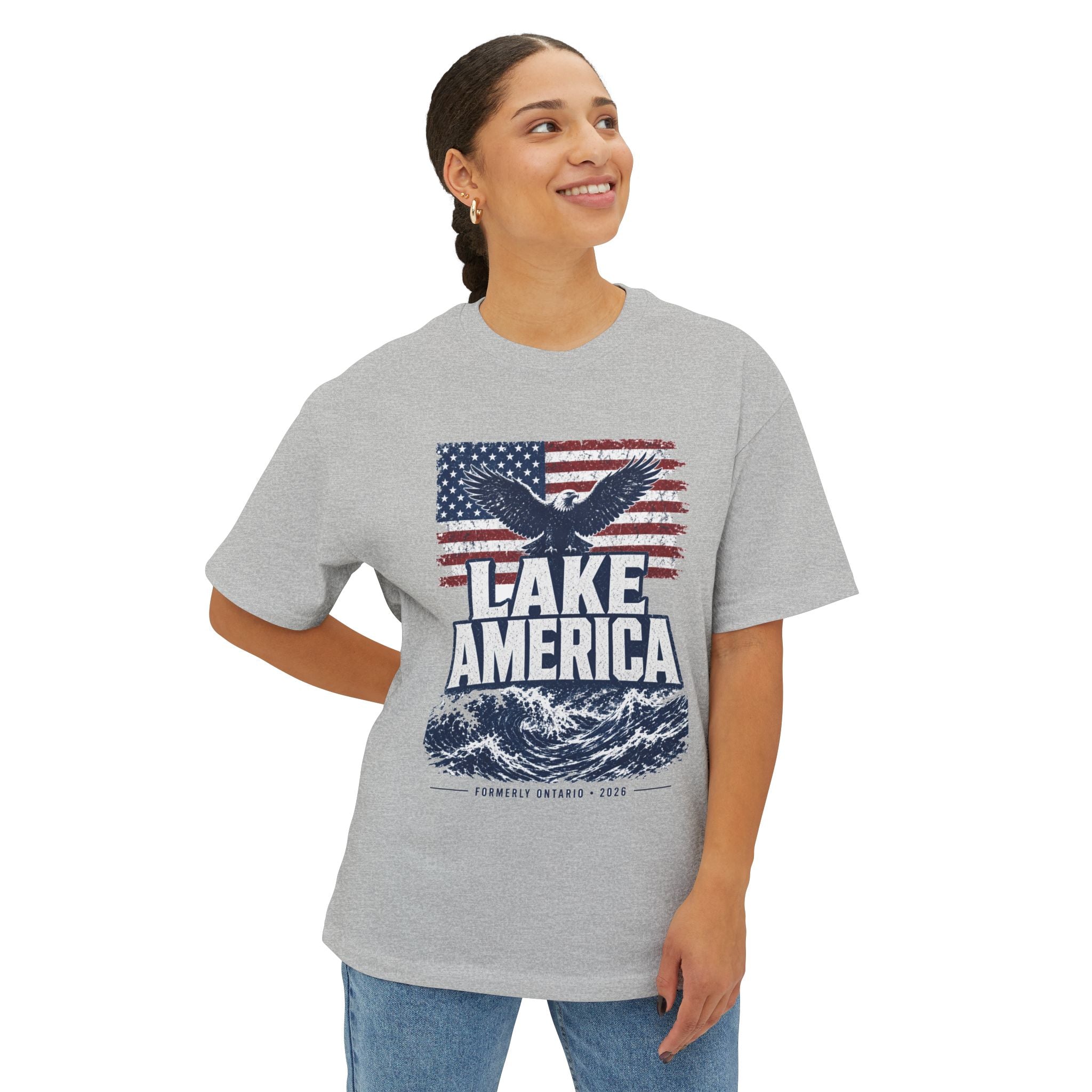 Lake America Tee — Patriotic Eagle Flag Graphic T-Shirt
