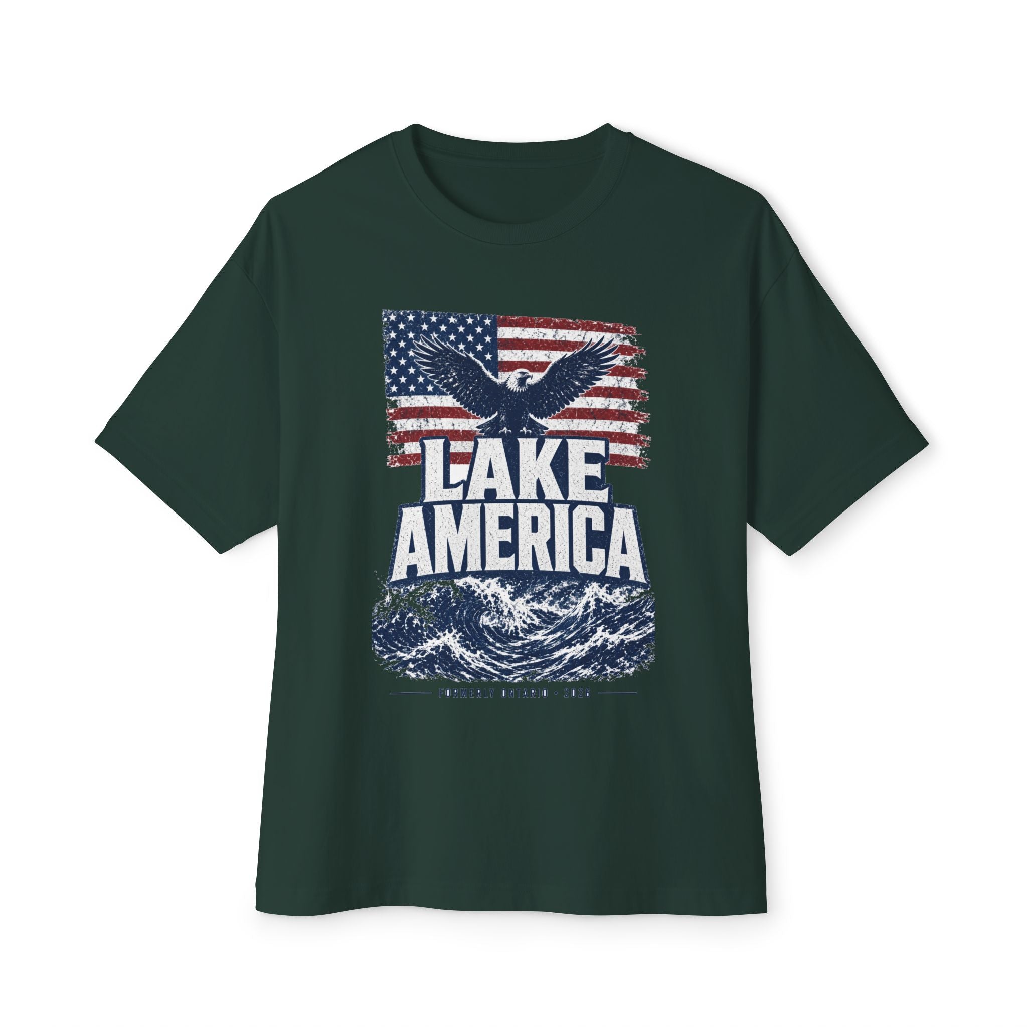Lake America Tee — Patriotic Eagle Flag Graphic T-Shirt