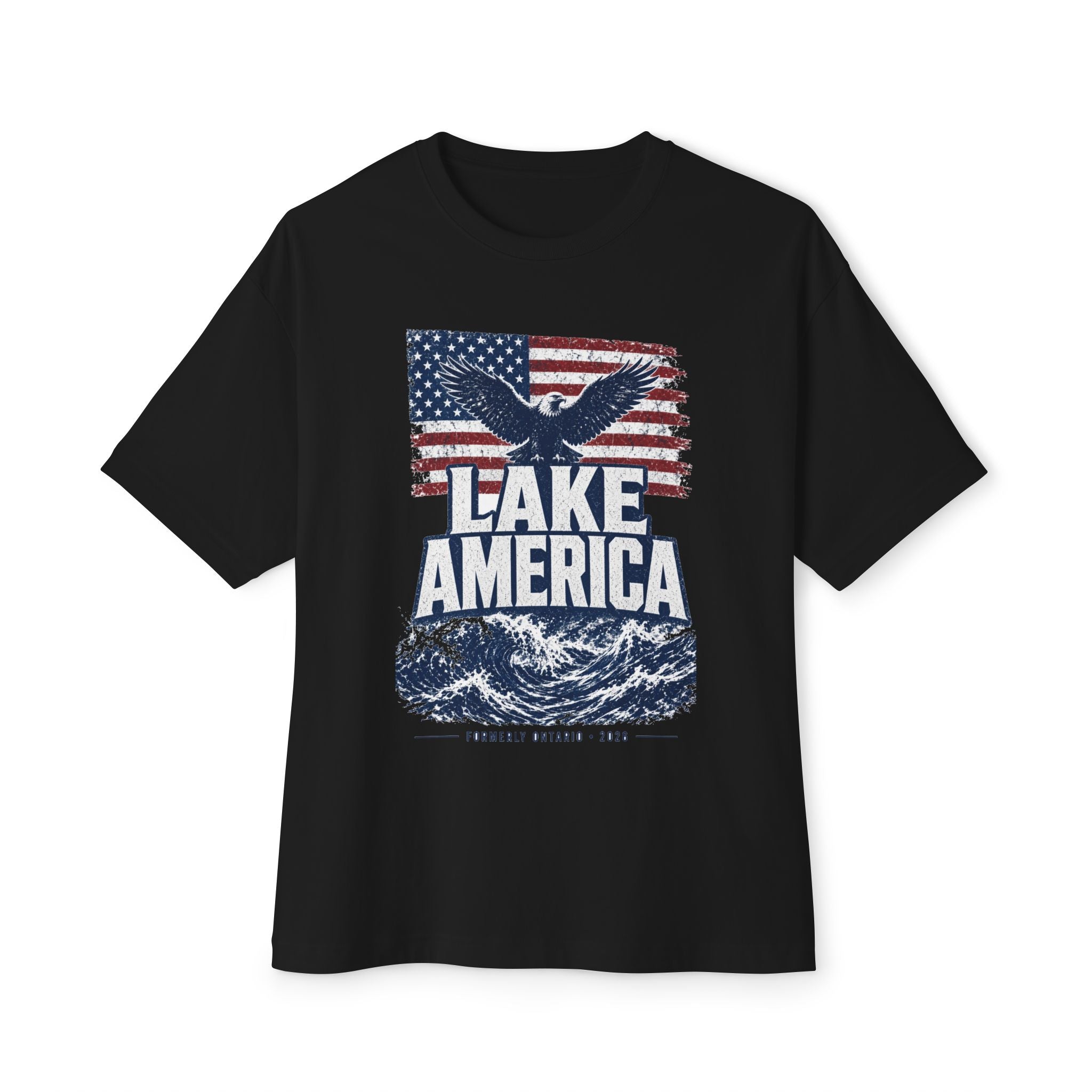 Lake America Tee — Patriotic Eagle Flag Graphic T-Shirt