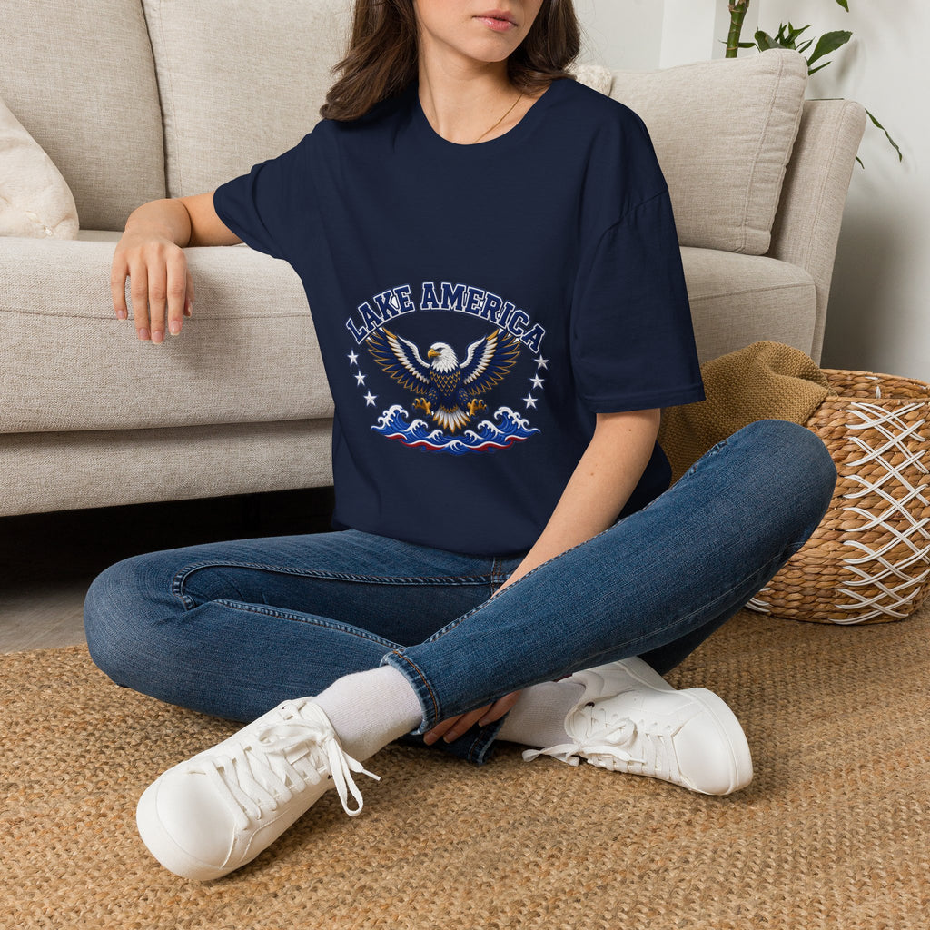 Lake America Eagle T-Shirt — Patriotic Graphic Tee