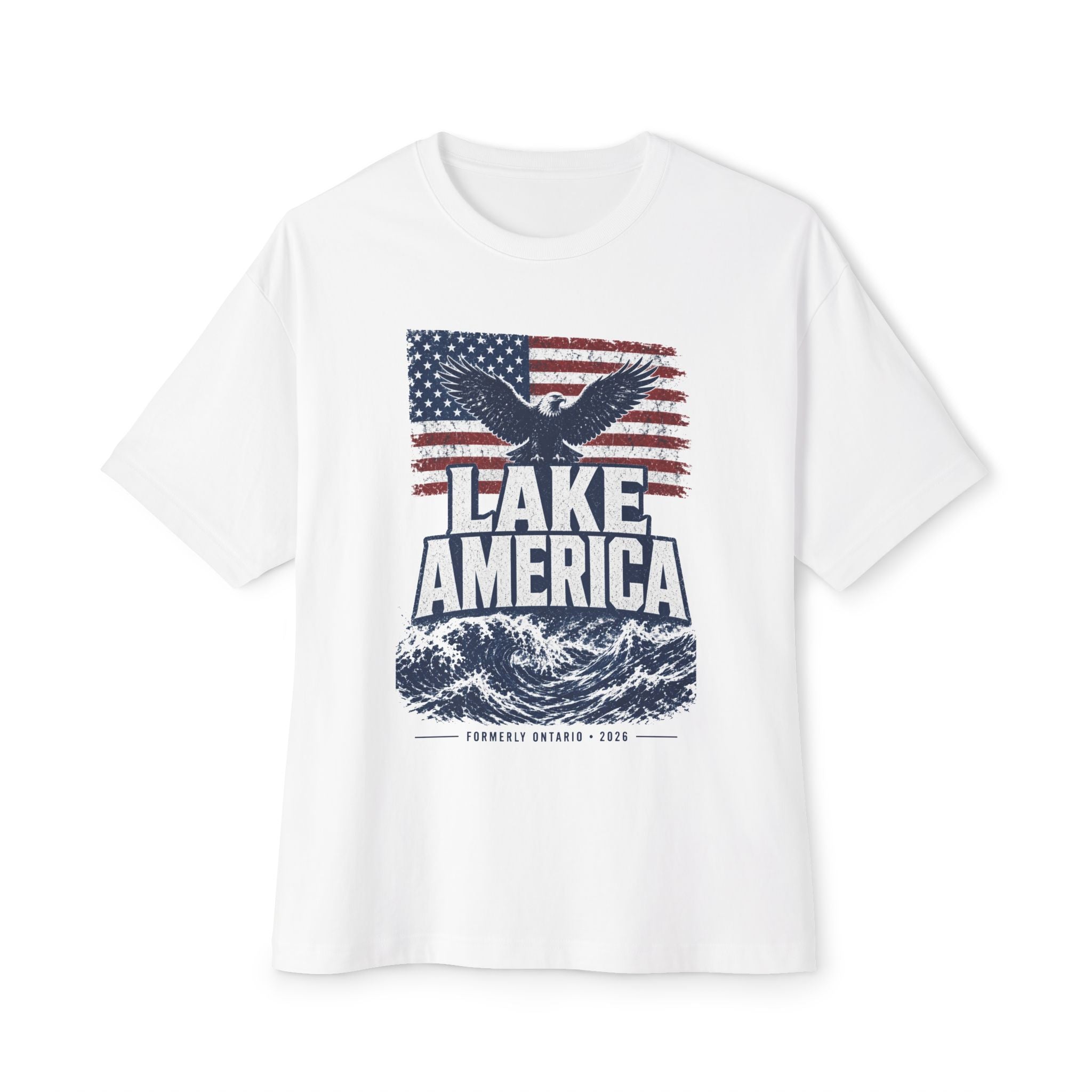 Lake America Tee — Patriotic Eagle Flag Graphic T-Shirt