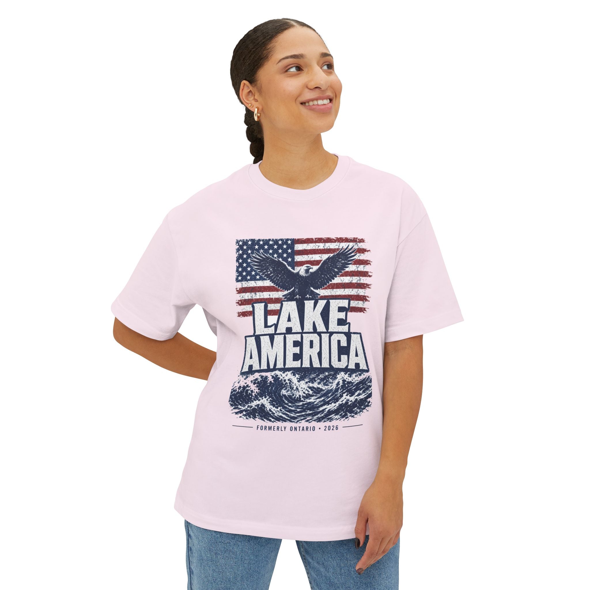 Lake America Tee — Patriotic Eagle Flag Graphic T-Shirt