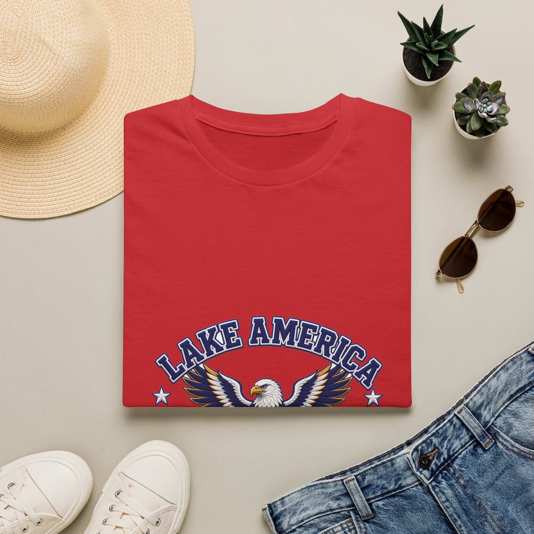 Lake America Eagle T-Shirt — Patriotic Graphic Tee