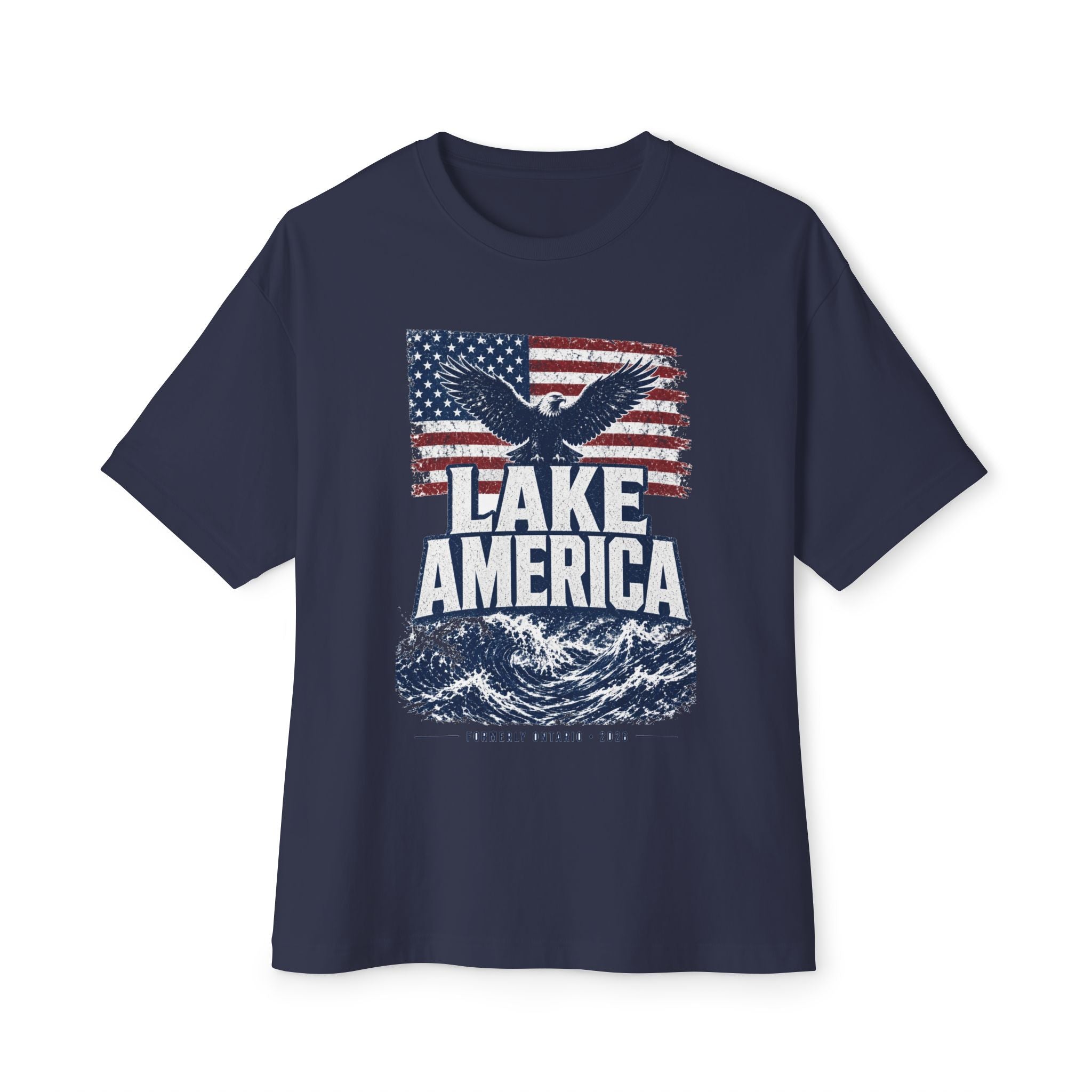 Lake America Tee — Patriotic Eagle Flag Graphic T-Shirt