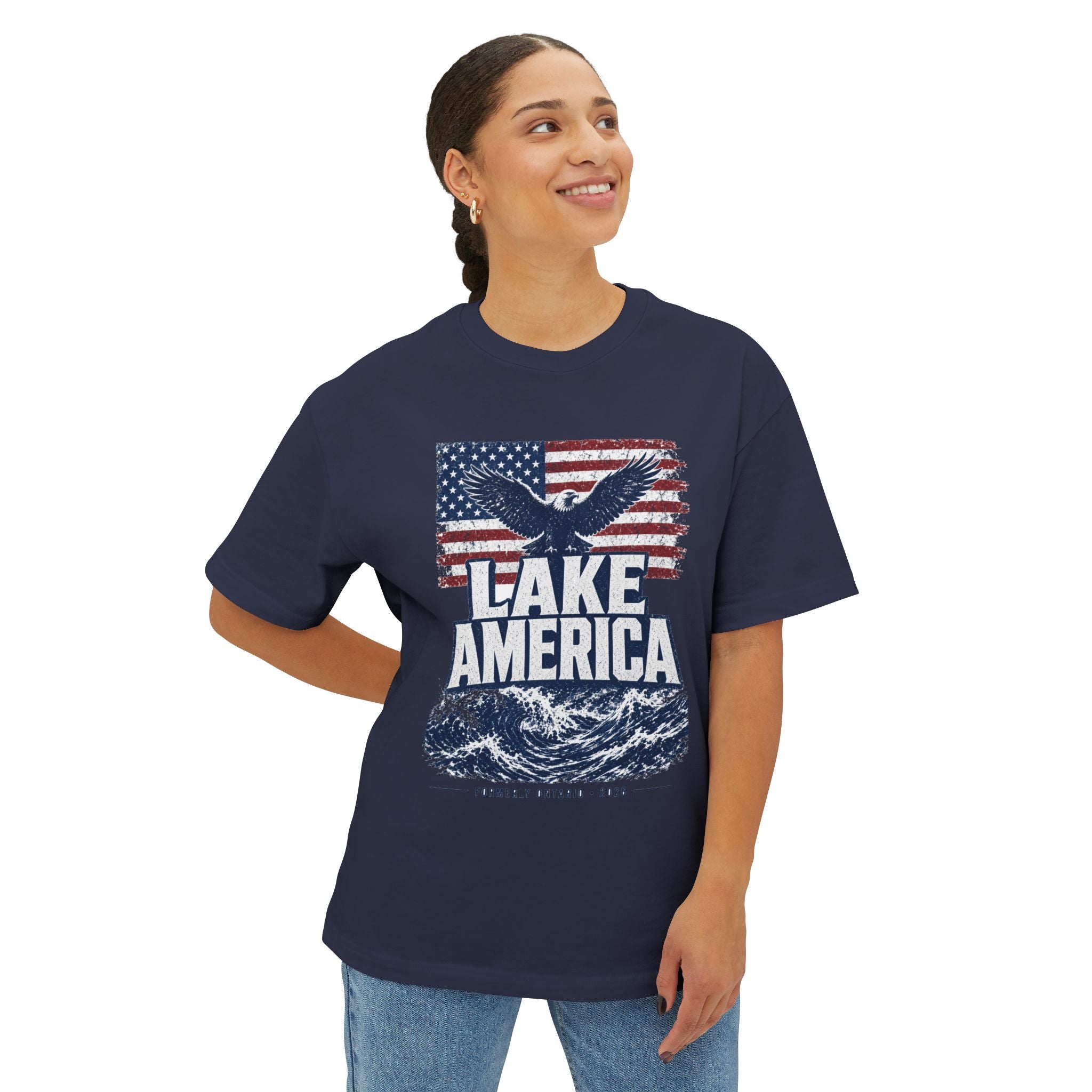 Lake America Tee — Patriotic Eagle Flag Graphic T-Shirt