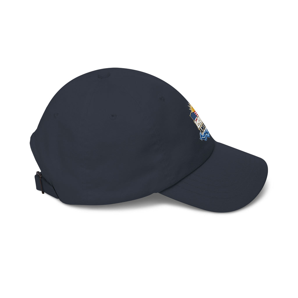 Lake America Dad Cap — Embroidered Sunset & Waves Baseball Hat