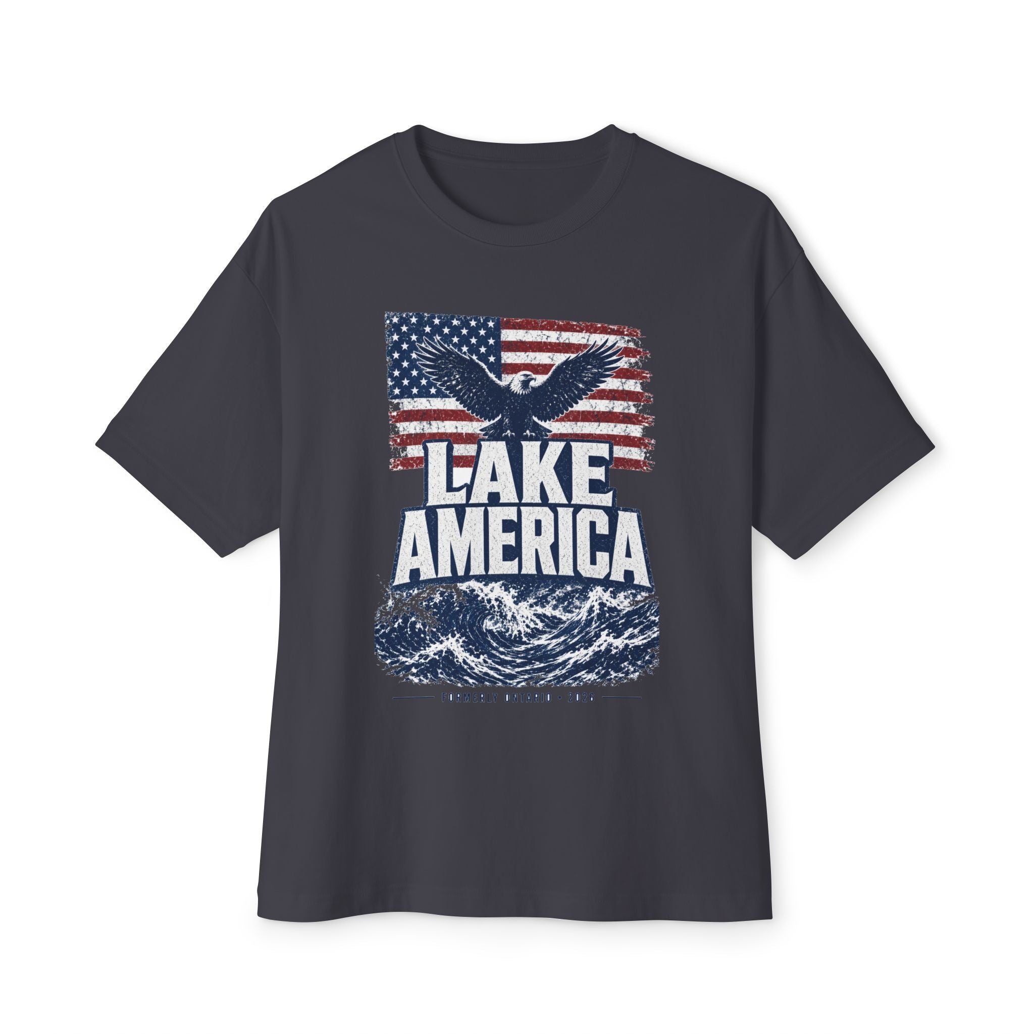 Lake America Tee — Patriotic Eagle Flag Graphic T-Shirt