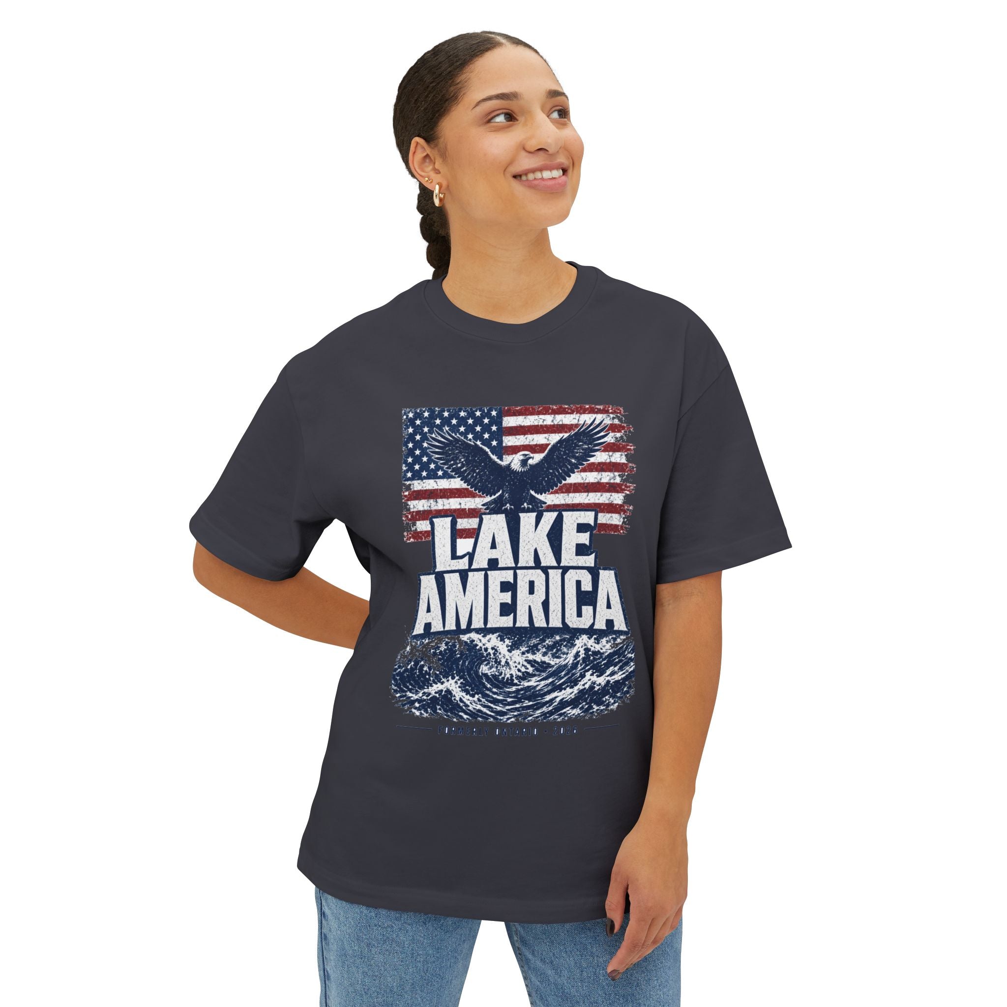 Lake America Tee — Patriotic Eagle Flag Graphic T-Shirt